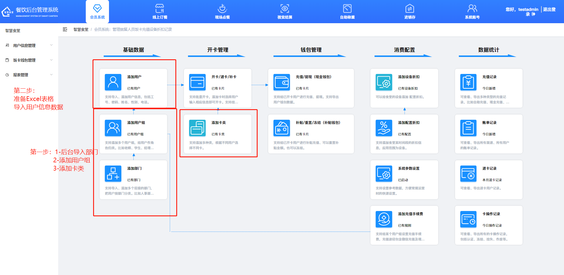 戈子科技智慧食堂管理系统-会员系统模块操作介绍